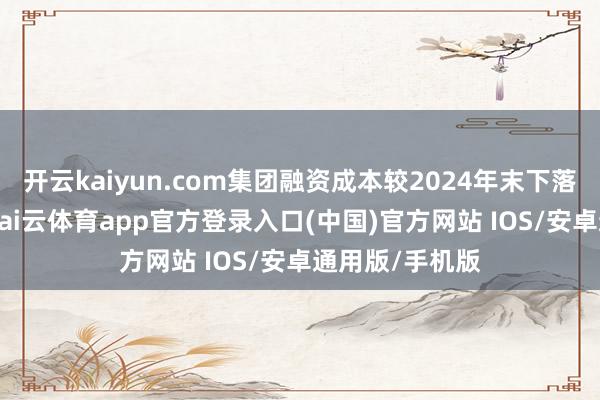 开云kaiyun.com集团融资成本较2024年末下落超30个基点-kai云体育app官方登录入口(中国)官方网站 IOS/安卓通用版/手机版